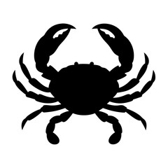 crab black silhouette icon - perfect for designs about jungle animals crab nature, wildlife, rainforest, vector art