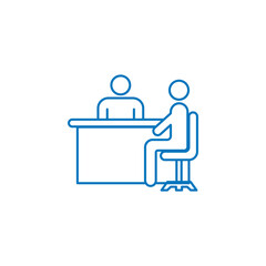 Vector icon representing an interview.