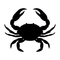 crab black silhouette icon - perfect for designs about jungle animals crab nature, wildlife, rainforest, vector art