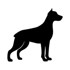 dog black silhouette icon - perfect for designs about jungle animals dog nature, wildlife, rainforest, vector art