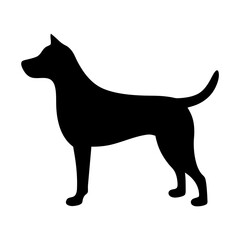 dog black silhouette icon - perfect for designs about jungle animals dog nature, wildlife, rainforest, vector art