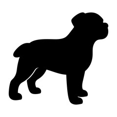 dog black silhouette icon - perfect for designs about jungle animals dog nature, wildlife, rainforest, vector art