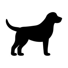 dog black silhouette icon - perfect for designs about jungle animals dog nature, wildlife, rainforest, vector art