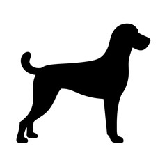 dog black silhouette icon - perfect for designs about jungle animals dog nature, wildlife, rainforest, vector art