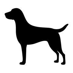 dog black silhouette icon - perfect for designs about jungle animals dog nature, wildlife, rainforest, vector art