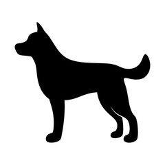 dog black silhouette icon - perfect for designs about jungle animals dog nature, wildlife, rainforest, vector art