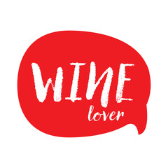 Wine speech bubble red label