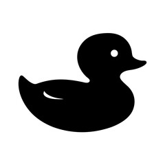 duckling black silhouette icon - perfect for designs about jungle animals duckling, nature, wildlife, rainforest, vector art