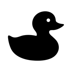 duckling black silhouette icon - perfect for designs about jungle animals duckling nature, wildlife, rainforest, vector art