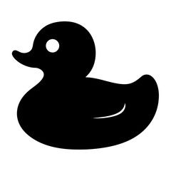 duckling black silhouette icon - perfect for designs about jungle animals duckling nature, wildlife, rainforest, vector art