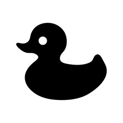 duckling black silhouette icon - perfect for designs about jungle animals duckling nature, wildlife, rainforest, vector art