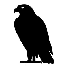 falcon black silhouette icon - perfect for designs about jungle animals falcon nature, wildlife, rainforest, vector art