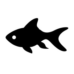 goldfish black silhouette icon - perfect for designs about jungle animals goldfish nature, wildlife, rainforest, vector art