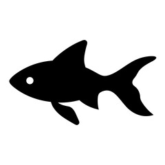 goldfish black silhouette icon - perfect for designs about jungle animals goldfish nature, wildlife, rainforest, vector art