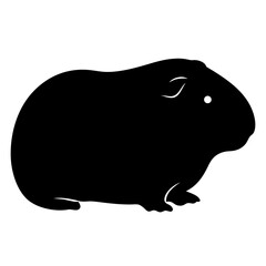 guinea pig black silhouette icon - perfect for designs about jungle animals guinea pig nature, wildlife, rainforest, vector art