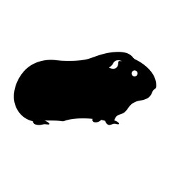 guinea pig black silhouette icon - perfect for designs about jungle animals guinea pig nature, wildlife, rainforest, vector art