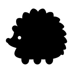 hedgehog black silhouette icon - perfect for designs about jungle animals hedgehog, nature, wildlife, rainforest, vector art