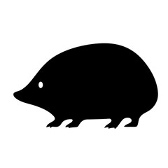 hedgehog black silhouette icon - perfect for designs about jungle animals hedgehog nature, wildlife, rainforest, vector art