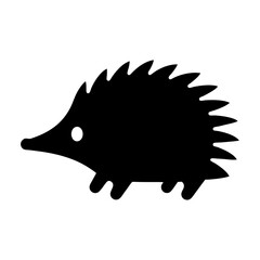 hedgehog black silhouette icon - perfect for designs about jungle animals hedgehog nature, wildlife, rainforest, vector art