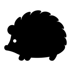 hedgehog black silhouette icon - perfect for designs about jungle animals hedgehog nature, wildlife, rainforest, vector art