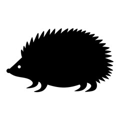 hedgehog black silhouette icon - perfect for designs about jungle animals hedgehog nature, wildlife, rainforest, vector art