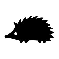 hedgehog black silhouette icon - perfect for designs about jungle animals hedgehog nature, wildlife, rainforest, vector art
