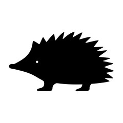 hedgehog black silhouette icon - perfect for designs about jungle animals hedgehog nature, wildlife, rainforest, vector art