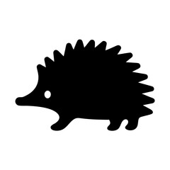 hedgehog black silhouette icon - perfect for designs about jungle animals hedgehog nature, wildlife, rainforest, vector art