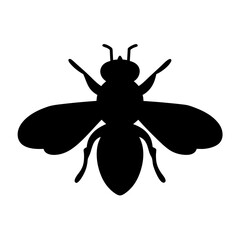 honeybee black silhouette icon - perfect for designs about jungle animals honeybee nature, wildlife, rainforest, vector art