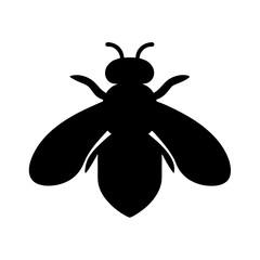 honeybee black silhouette icon - perfect for designs about jungle animals honeybee nature, wildlife, rainforest, vector art