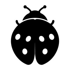 ladybug black silhouette icon - perfect for designs about jungle animals ladybug nature, wildlife, rainforest, vector art
