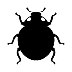 ladybug black silhouette icon - perfect for designs about jungle animals ladybug nature, wildlife, rainforest, vector art
