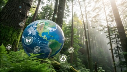 Green logistic transport. Global transport Net zero logistics, green energy, Renewable and clean energy. Environmentally friendly transport, sustainable development