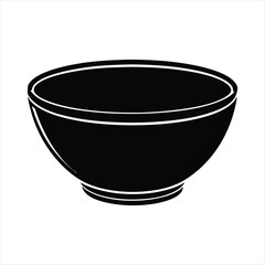 Bowl silhouette illustration icon