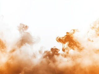 Orange smoke cloud background