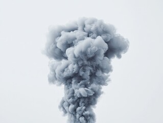 Gray billowing smoke in sky