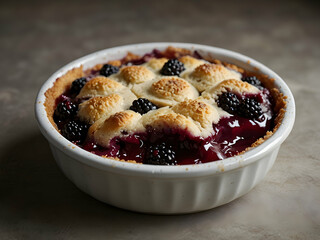 Blackberry Cobbler with Golden Crust