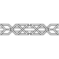 Geometric Intertwined Line Pattern on White Background
