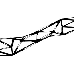 Abstract Geometric Structure: Minimalist Design, Modern, Tech, and Engineering Concept