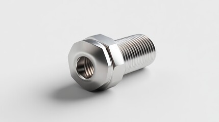 Stainless Steel Hex Nut with Threaded Shaft for Industrial Applications