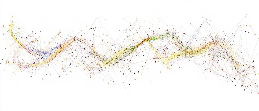 modern genomic map, clear visuals and vibrant colors, isolated on white,