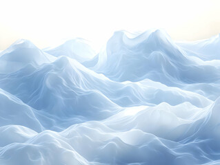 Obraz premium Abstract Digital Snowy Mountains Landscape