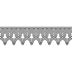 Elegant Black and White Geometric Border Design