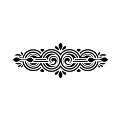 Elegant Black & White Decorative Border Design Element
