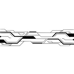 Abstract Tech Circuitry: Minimalist Futuristic Design Element