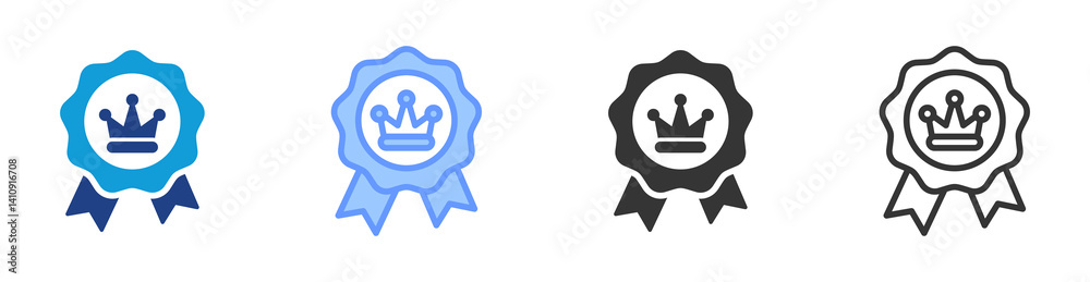 Poster royalty icon set multiple style collection