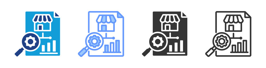 Due Diligence icon set multiple style collection