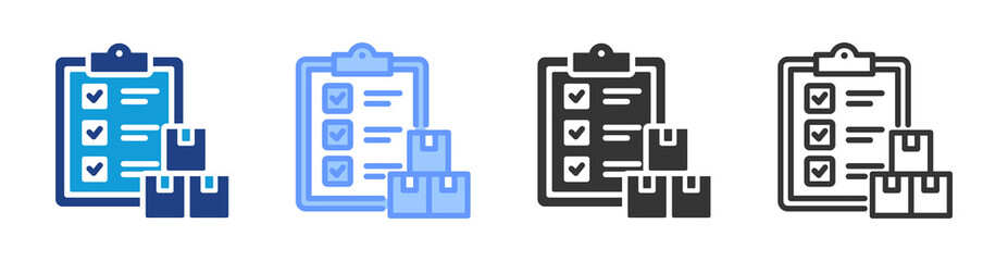 Inventory icon set multiple style collection