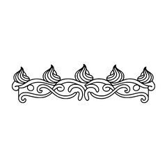 Decorative Black and White Border Element - Vector Design