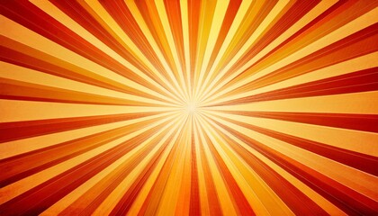 Sunburst background Abstract vintage sunlight of orange yellow colors Carnival circus style for circling animation Star burst beam
